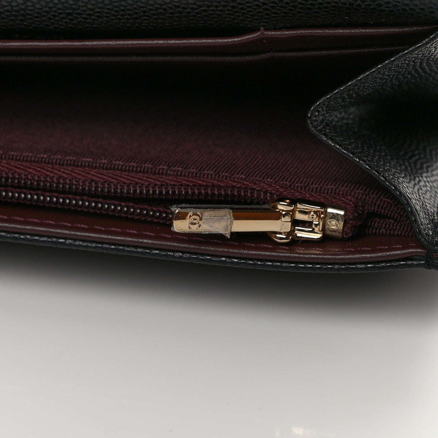 Chanel Caviar Quilted Medium Gusset Flap Wallet Black 9 of 11