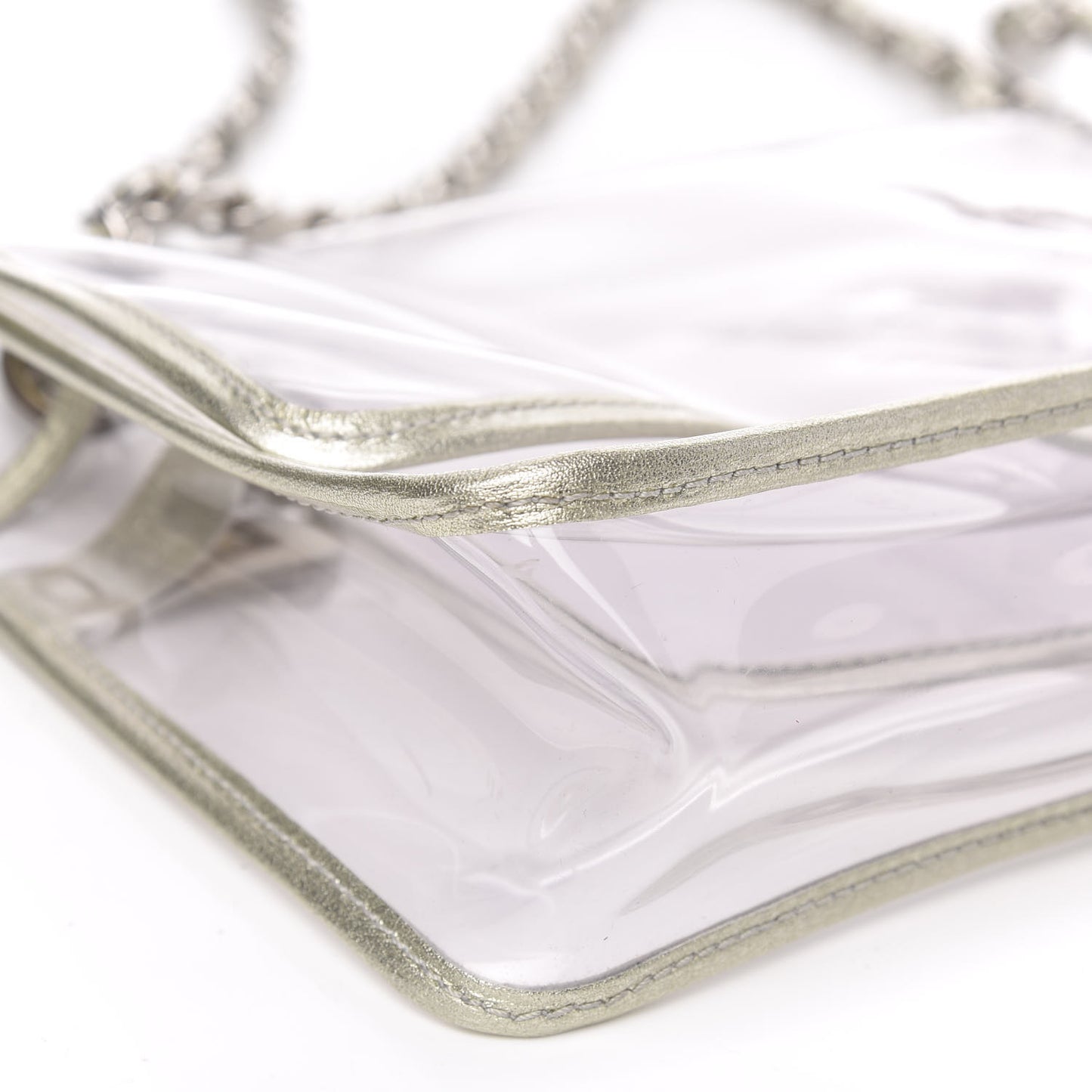 Lambskin Vinyl Large Naked Flap Silver