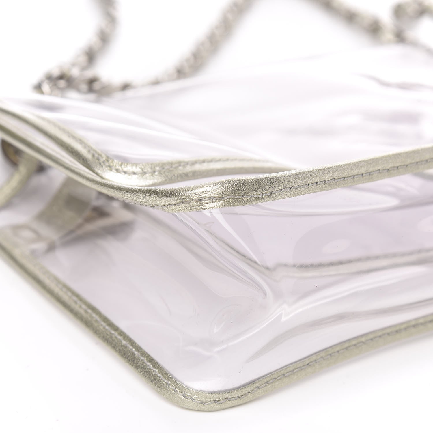 Chanel Lambskin Vinyl Large Naked Flap Silver 8 of 9