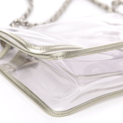 Chanel Lambskin Vinyl Large Naked Flap Silver 8 of 9