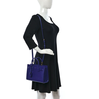 Saint Laurent Smooth Calfskin Nano Sac De Jour Blue Saphir 2 of 10