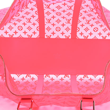 Louis Vuitton Monogram Fluo See Through Keepall Bandouliere 50 Rose 5 of 10