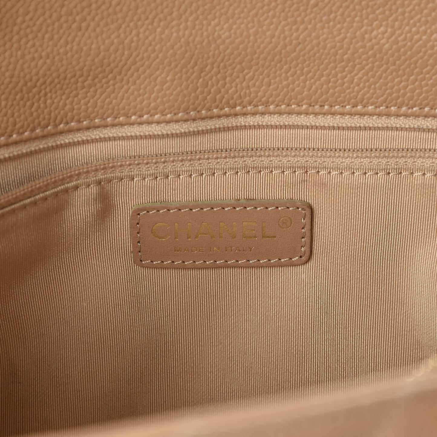 Caviar Quilted Grand Shopping Tote GST Beige