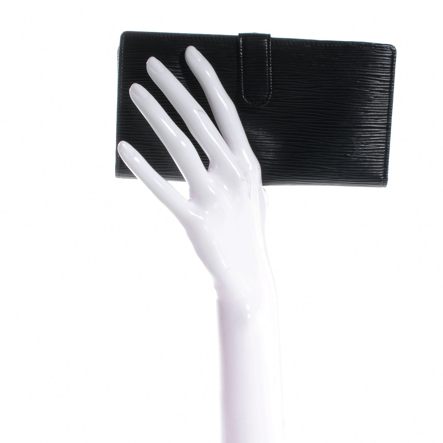 Louis Vuitton Epi Continental French Purse Wallet Black 2 of 9