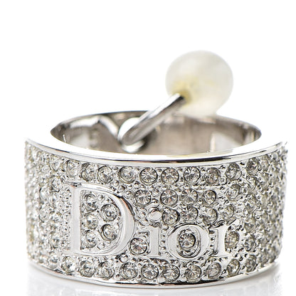 Christian Dior Crystal Ring 6.5 Silver 5 of 6