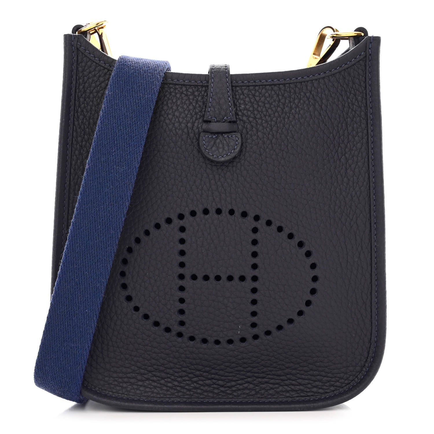 Hermes Taurillon Clemence Evelyne TPM Caban Bleu Saphir 1 of 11