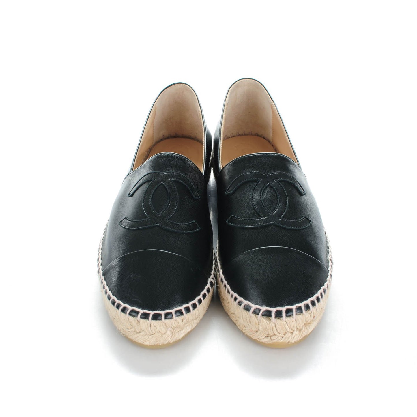 Lambskin CC Espadrilles 40 Black