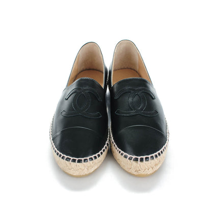 Chanel Lambskin CC Espadrilles 40 Black 2 of 8