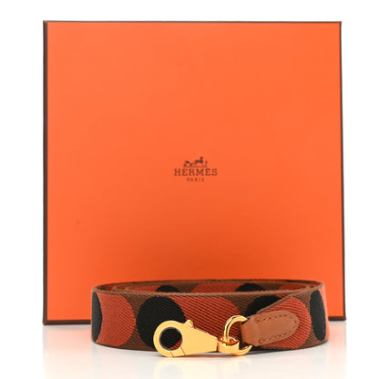 Hermes Toile Swift 25mm Sangle Flipperball Shoulder Strap Noisette Cuivre Gold 5 of 5