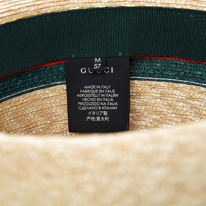 Gucci Abaca Straw Web Fedora Hat M 5 of 5