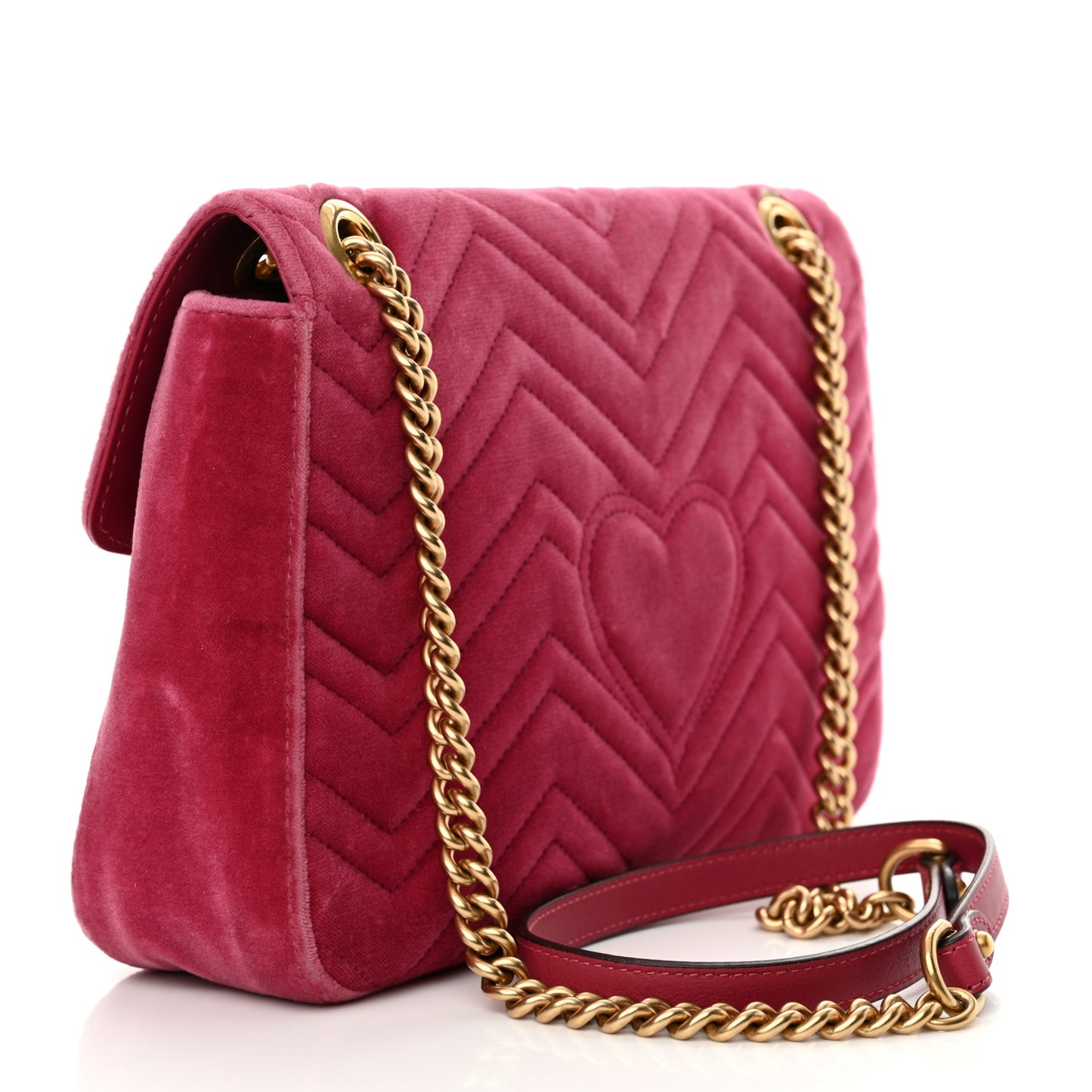 Velvet Matelasse Blind for Love Embroidered Medium GG Marmont Shoulder Bag Light Raspberry Rose Multicolor