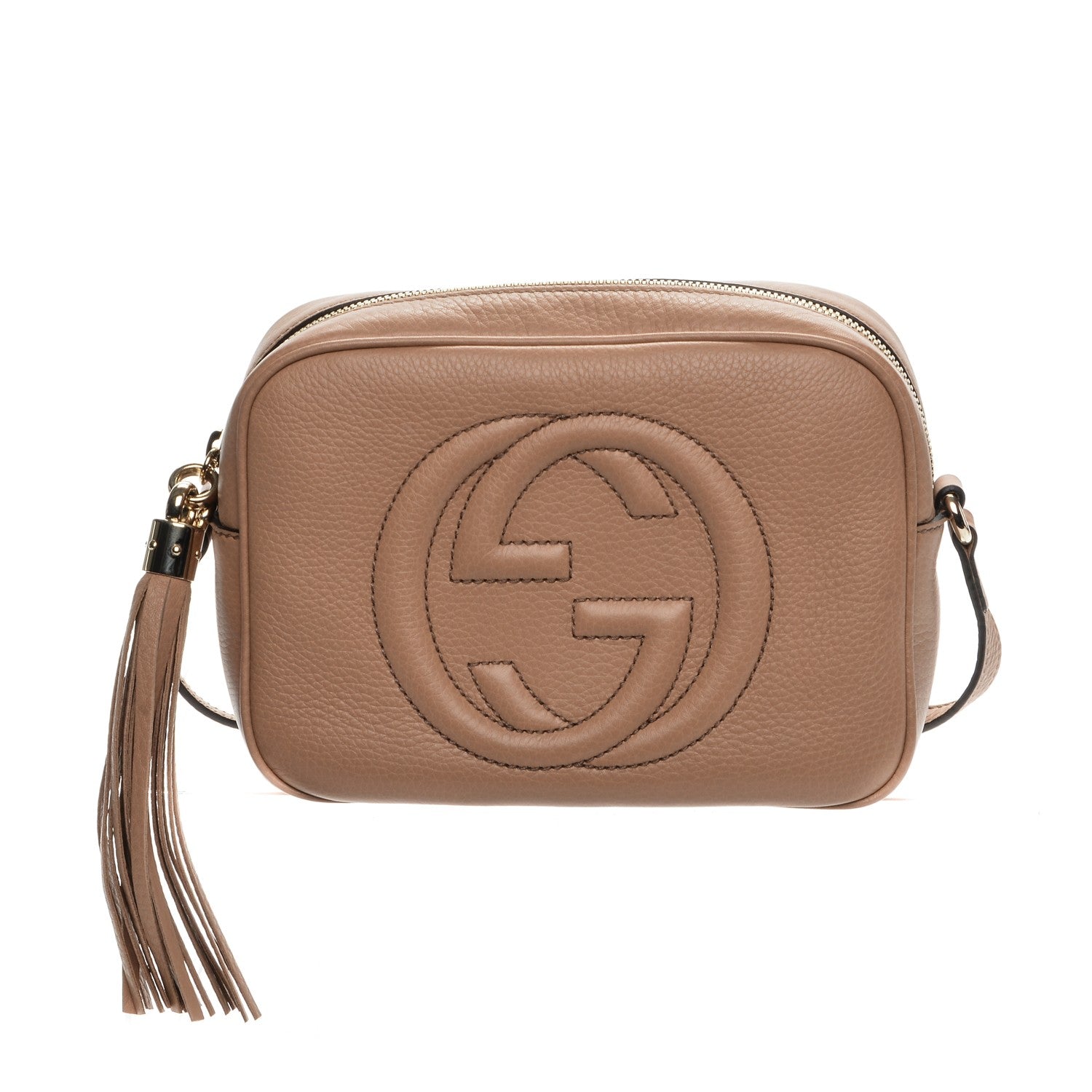Gucci Pebbled Calfskin Small Soho Disco Bag Rose Beige 1 of 7
