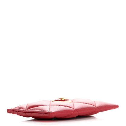 Chanel Lambskin Plexiglass Quilted Coco Love Card Holder Red 4 of 13