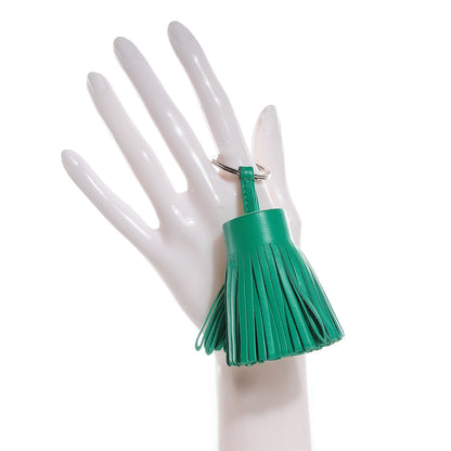 Hermes Lambskin Carmen Tassel Key Holder Menthe 2 of 5