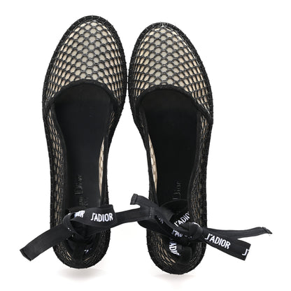 Christian Dior Suede Resille Suede Nicely-D Ballet Flat 40.5 Black 2 of 11