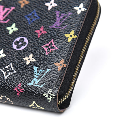 Louis Vuitton Monogram Multicolor Zippy Coin Purse Black Violet 8 of 11