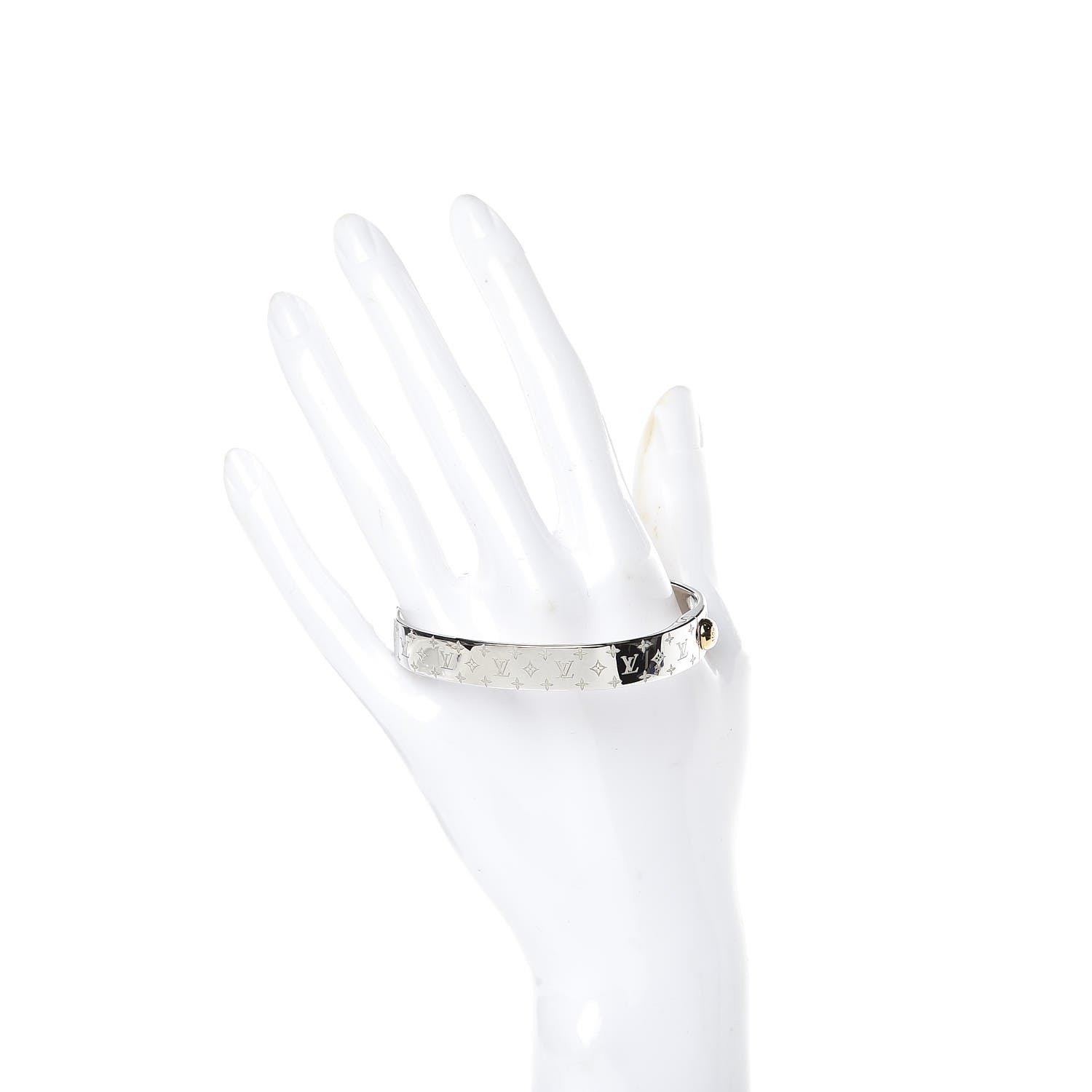 Louis Vuitton Palladium Monogram Nanogram Cuff M 2 of 5