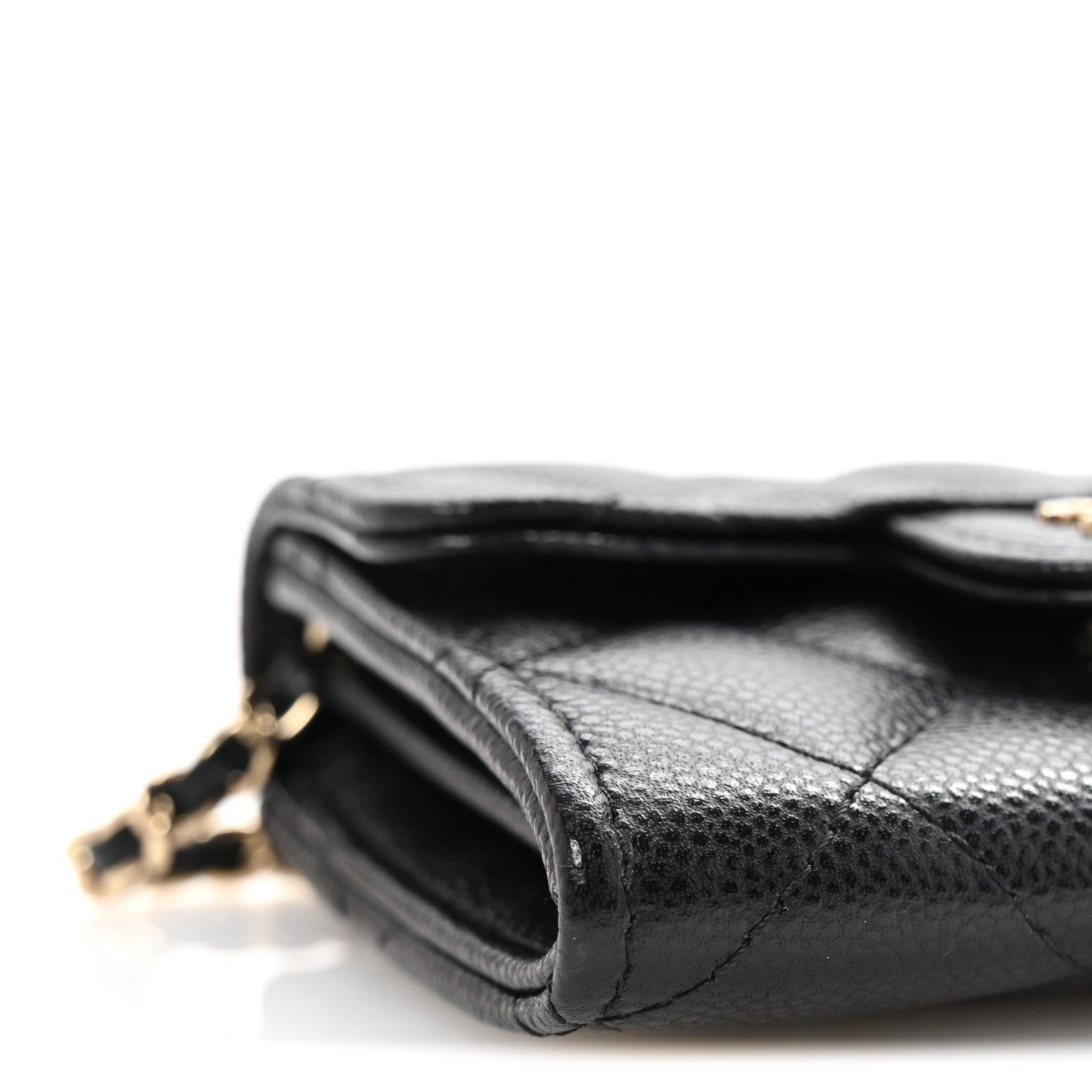 Chanel Caviar Quilted Flap Card Holder On Chain Black 10 of 12