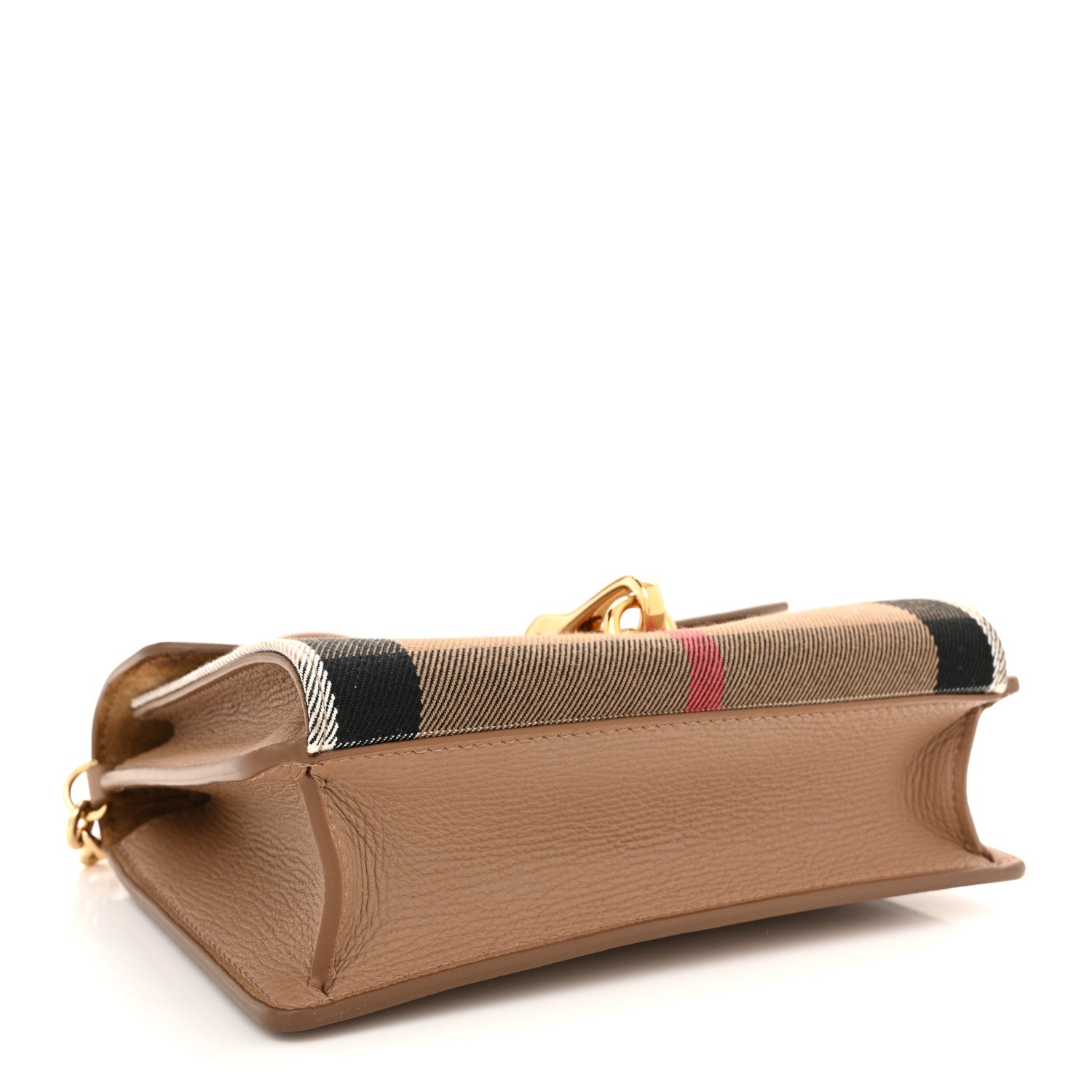 Burberry Derby Calfskin House Check Baby Macken Crossbody Bag Camel 4 of 11