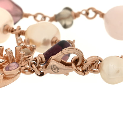 Chanel Crystal Marquise CC Irregular Pearl Bracelet Gold Purple 4 of 4