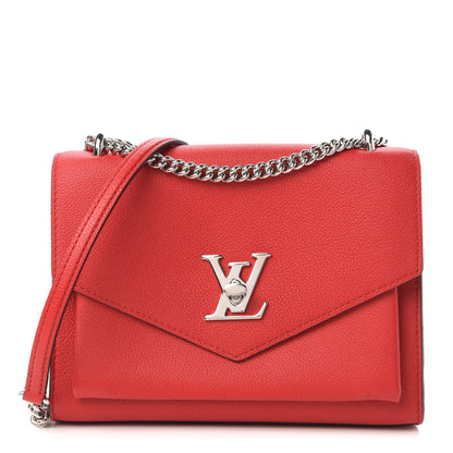Louis Vuitton Soft Calfskin Mylockme Chain Bag BB Rubis 1 of 12