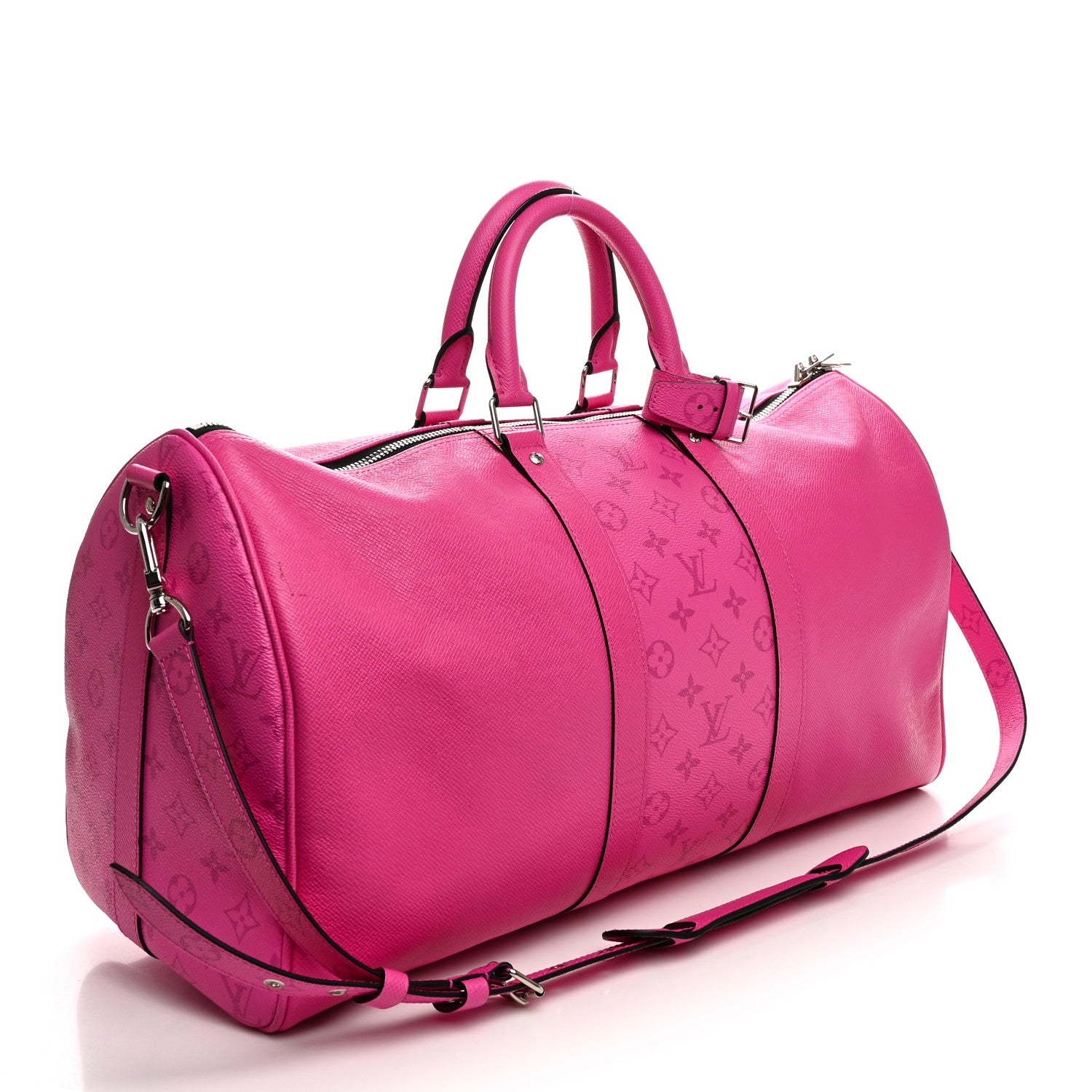 Louis Vuitton Taigarama Keepall Bandouliere 50 Fuchsia 2 of 11