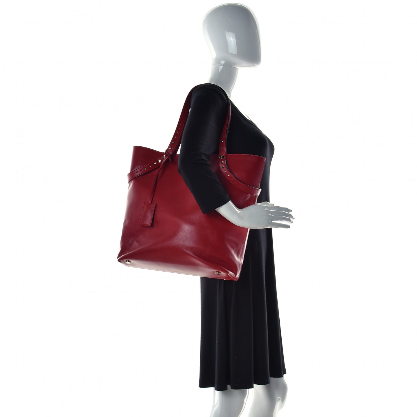 Vitello Lovestud Tote Red