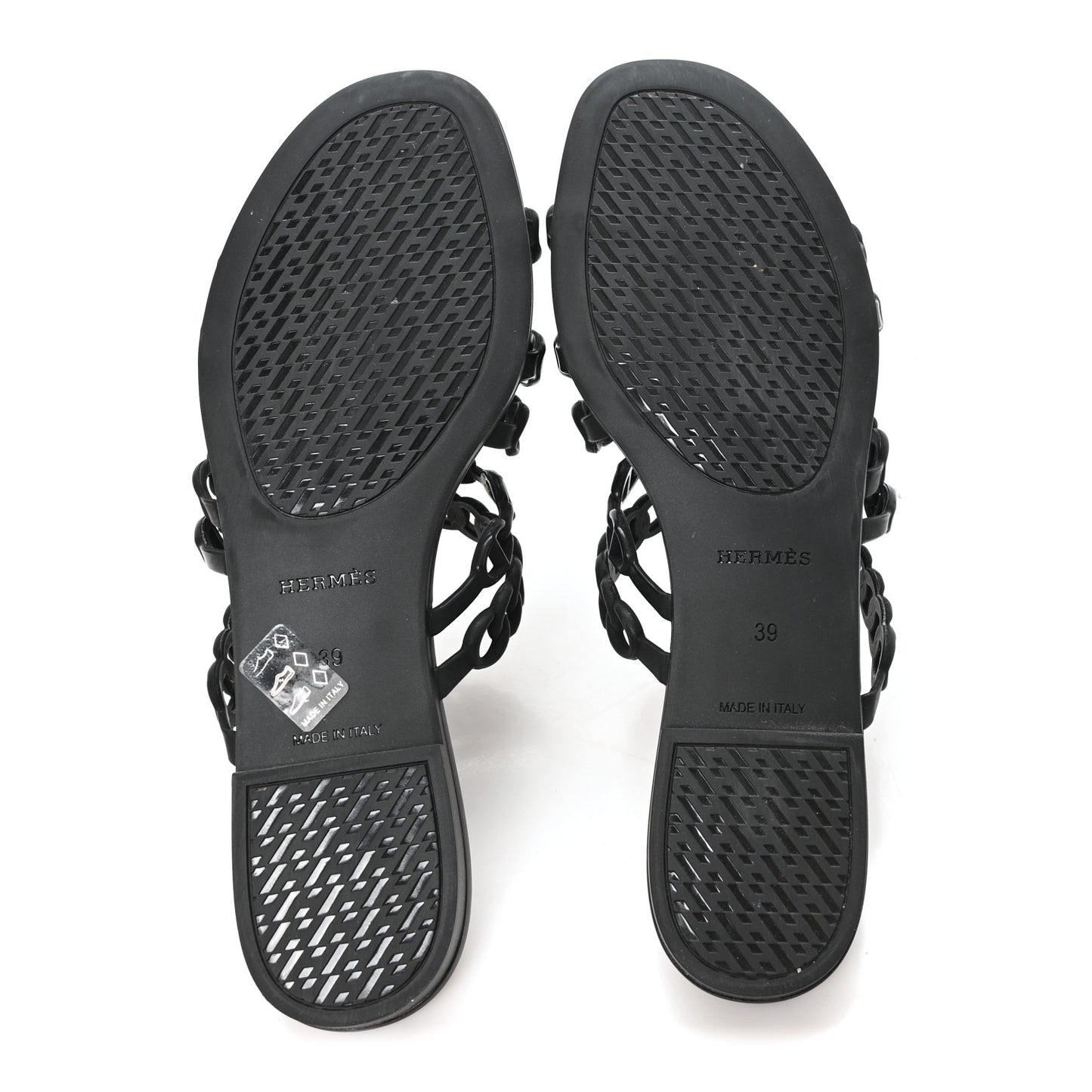 Rubber Chaine d'Ancre Nude Sandals 39 Black