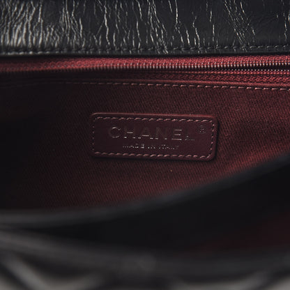 Chanel Glazed Calfskin Quilted Large Perfect Edge Flap Black 8 of 9