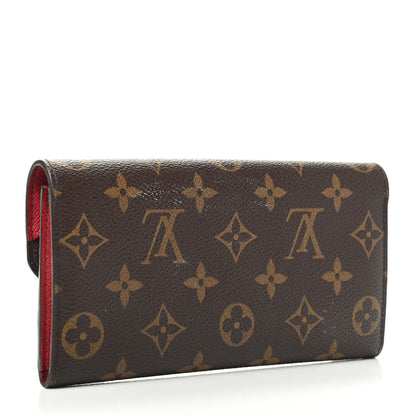 Louis Vuitton Monogram Emilie Wallet Red 3 of 8