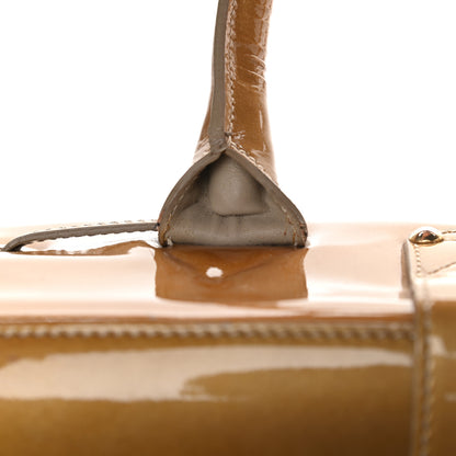 Jimmy Choo Metallic Patent Calfskin Large Rosalie Satchel Gold 15 of 15
