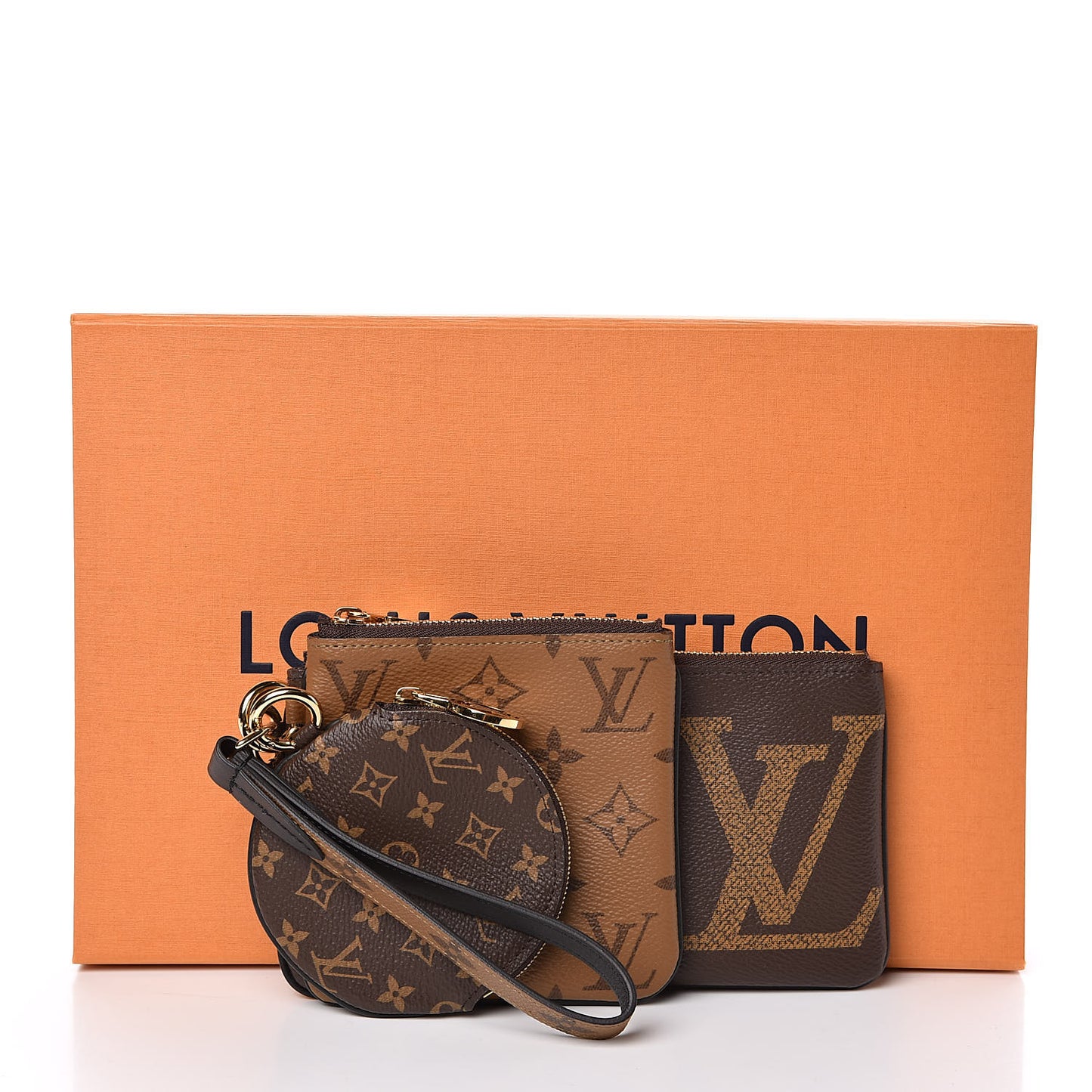 Reverse Monogram Giant Trio Pouch