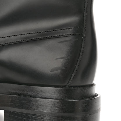 Hermes Glossed Calfskin Funk Ankle Boots 38 Black 9 of 12