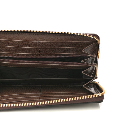 Gucci GG Supreme Monogram Web Ophidia Zip Around Wallet Brown 5 of 11