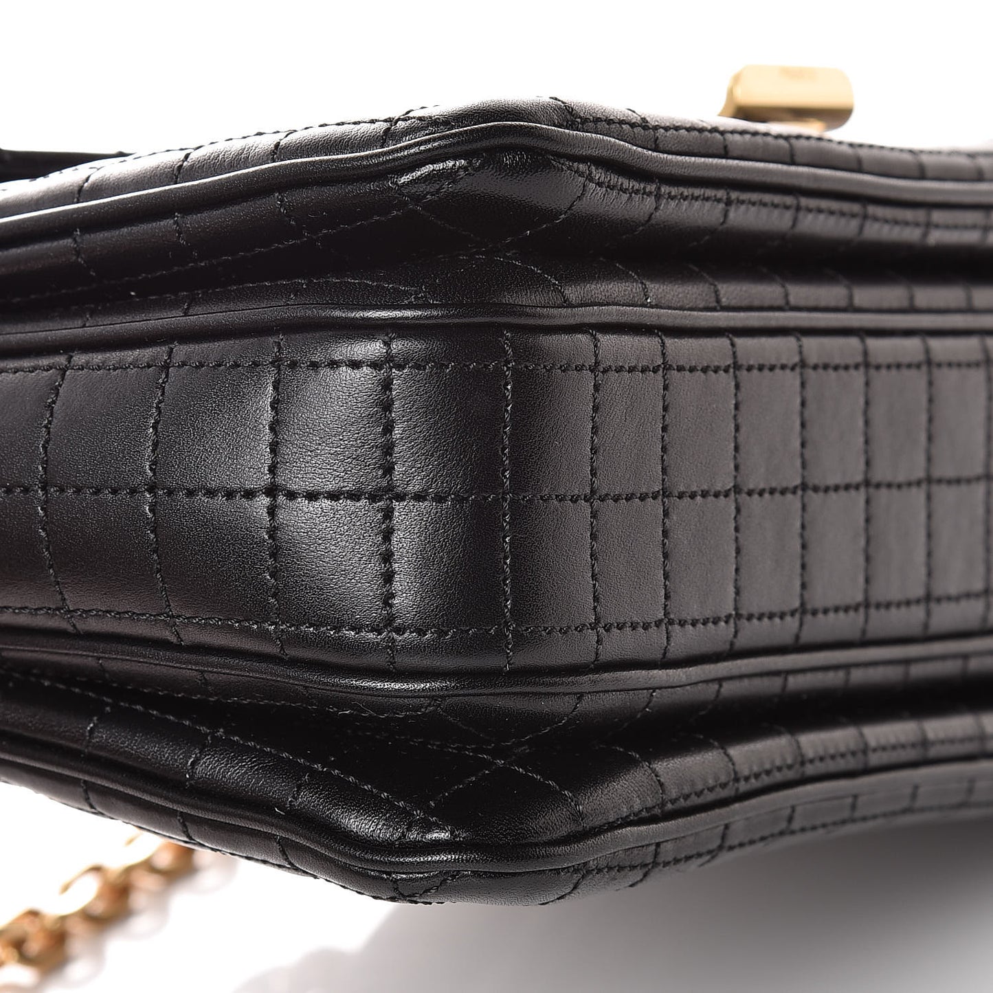 Calfskin Quilted Medium C Bag Black