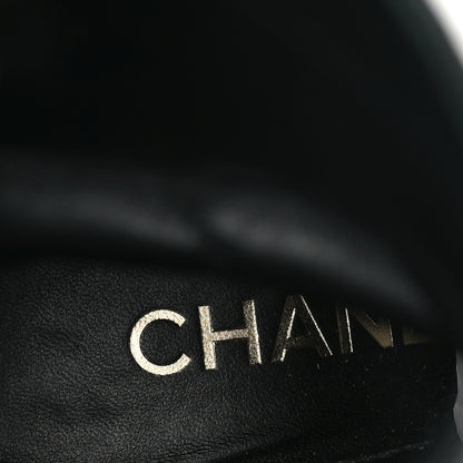 Chanel Calfskin Cap Toe High Boots 35 Black 8 of 9