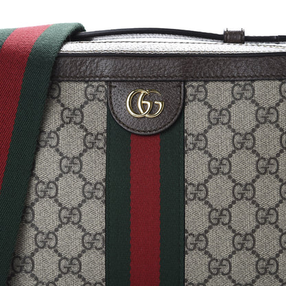 Gucci GG Supreme Monogram Web Small Ophidia Top Handle Shoulder Bag Brown 10 of 12