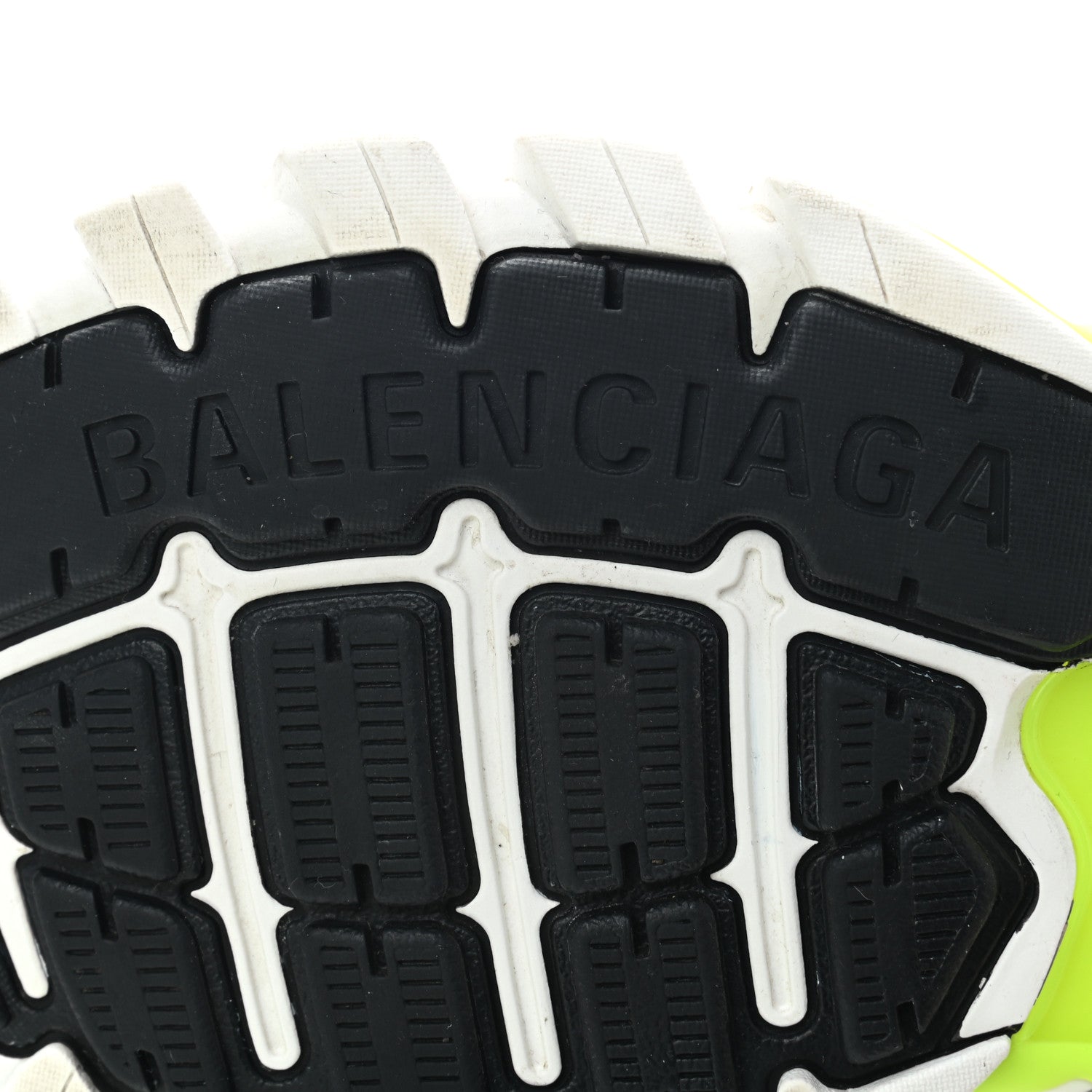 Balenciaga Rubber Mesh Bi-Color Mens Track.2 Open Sneakers 42 White Fluo Yellow 6 of 7