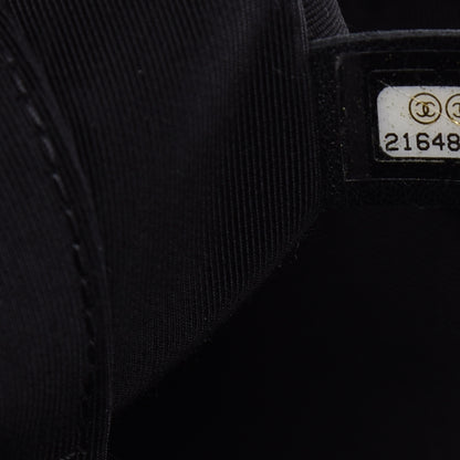 Chanel Metallic Lambskin Quilted Drawstring Backpack Black 8 of 13