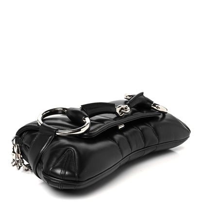 Gucci Nappa Vertical Matelasse Medium Maxi Horsebit Chain Shoulder Bag Black 4 of 11
