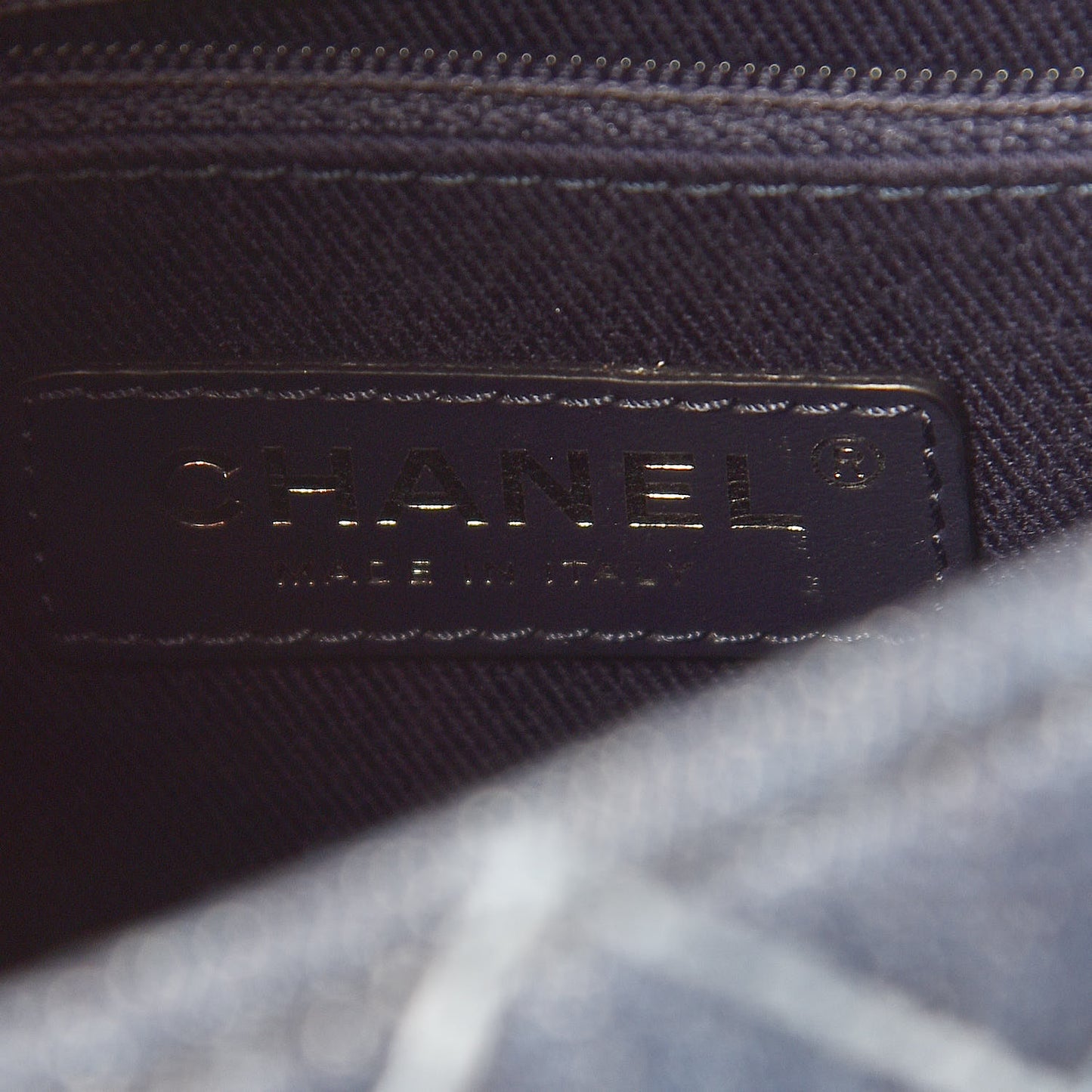 Denim Quilted Mini Coco Handle Flap Blue