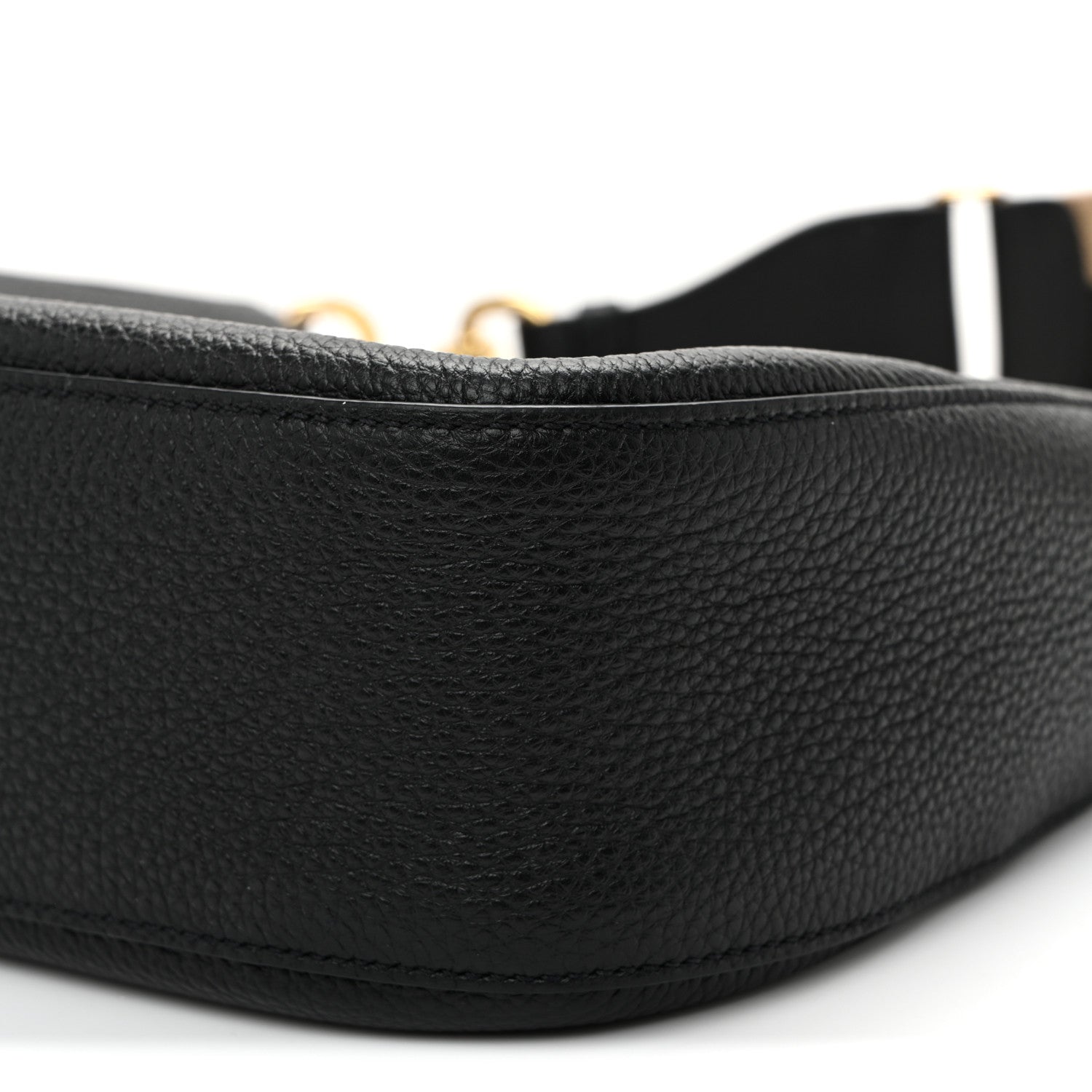 Prada Vitello Daino Soft Large Zippered Messenger Hobo Black 10 of 11