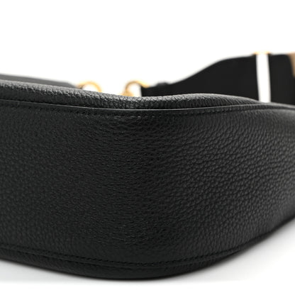 Prada Vitello Daino Soft Large Zippered Messenger Hobo Black 10 of 11