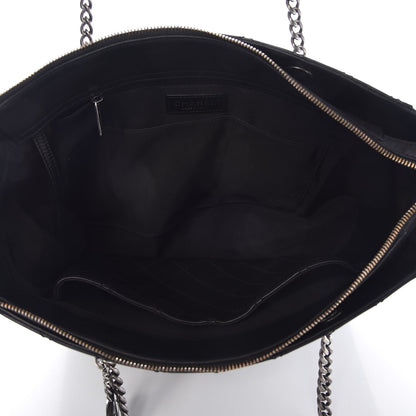 Chanel Lambskin Stitched Shopping Tote Black 5 of 7