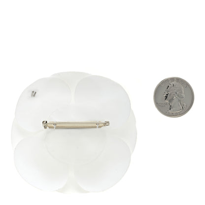 Chanel Canvas Camellia Pin Brooch Ivory 2 of 3
