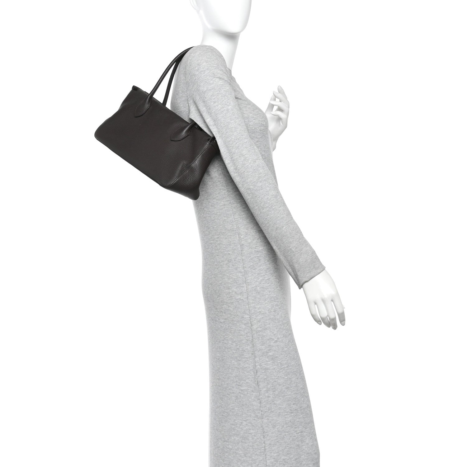 The Row Grained Calfskin E/W Top Handle Bag Deep Brown 2 of 11