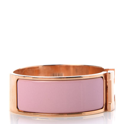 Hermes Enamel Wide Clic Clac H Bracelet PM Rose Nacarat 4 of 6