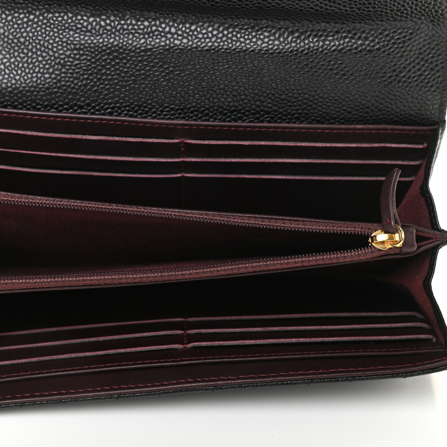Chanel Caviar Quilted Large Gusset Flap Wallet Black 5 of 7
