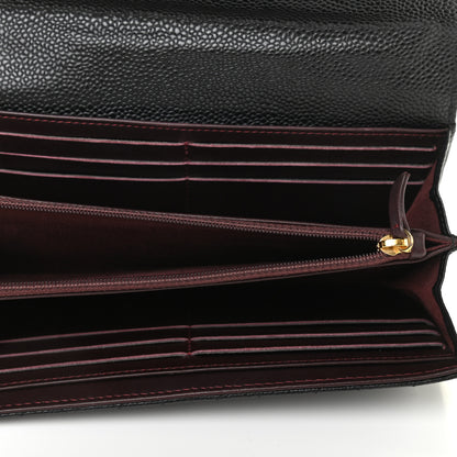 Chanel Caviar Quilted Large Gusset Flap Wallet Black 5 of 7