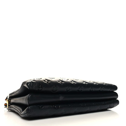 Louis Vuitton Lambskin Embossed Monogram Coussin MM Black 4 of 11